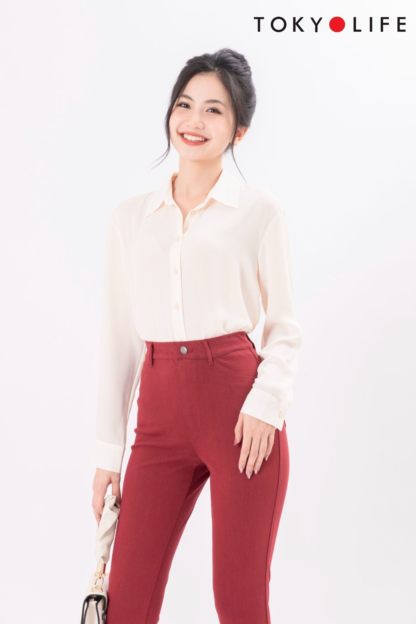 Áo sơ mi nữ cổ đức chiffon cho nàng công sở thoải mái  GuuCONTRAI