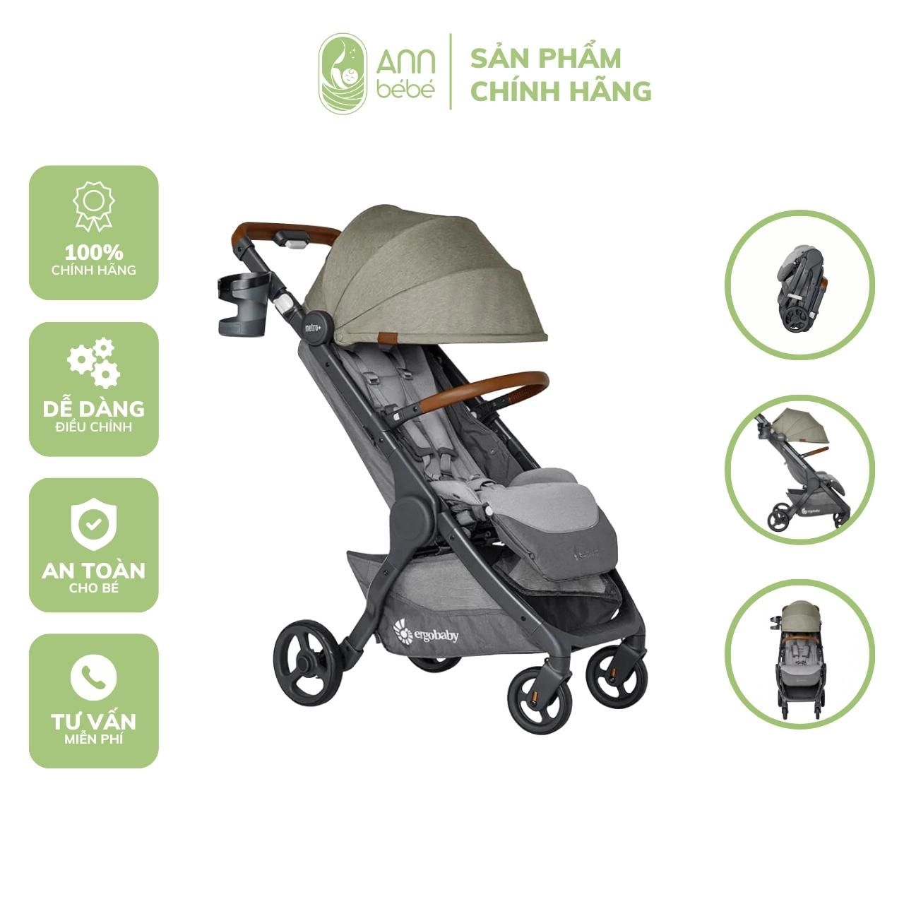  Xe Đẩy Gấp Gọn Ergobaby Metro+ Deluxe – Màu Empire State Green | ANNBEBE 
