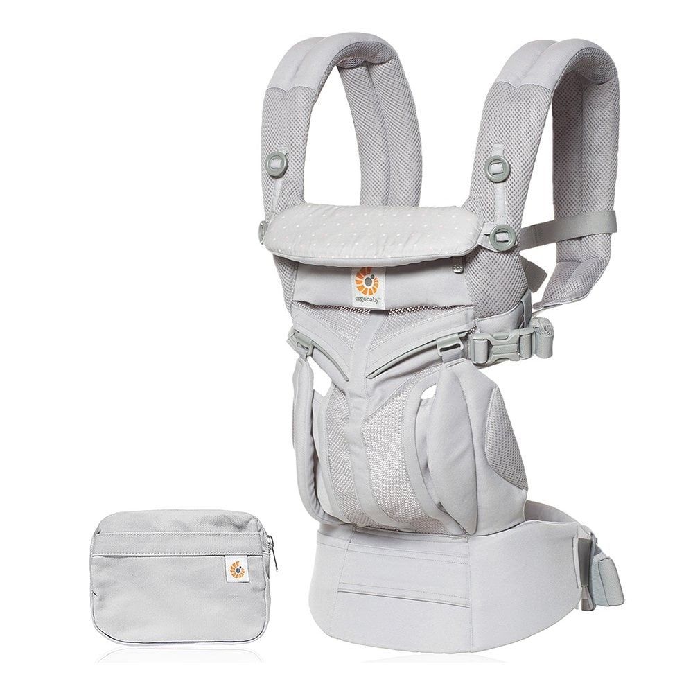 Ergobaby Omni Dream Draagzak voor pasgeborenen vanaf de geboorte tot 20 kg, 4 posities SoftTouch Cotton Ergonomische Baby Bump Carrier Rugdrager Draagzak, Pink Quartz