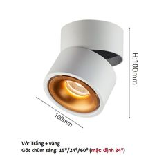  Đèn ống bơ gắn nổi xoay 360 độ (chip Bridgelux) T021101 