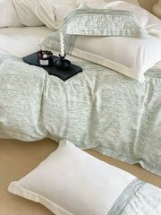  Chăn ga gối vải satin cao cấp họa tiết hình học 