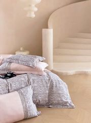  Chăn ga gối vải satin cao cấp họa tiết hình học 