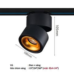  Đèn ống bơ chạy ray xoay 360 độ (chip Cree) T021104 