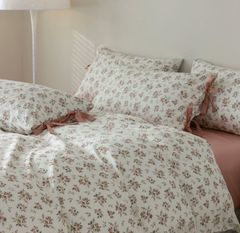  Chăn ga gối Pure cotton style hoa đồng quê 
