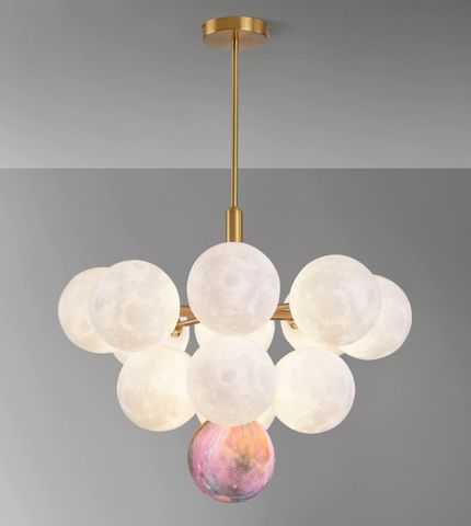 Đèn chùm kiểu dáng đám mây thủy tinh Bắc Âu