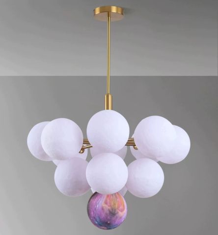 Đèn chùm kiểu dáng đám mây thủy tinh Bắc Âu