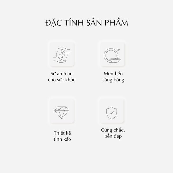 Bộ đồ ăn 6 người Âu-Á 45 sản phẩm - Đài Các IFP - Trang trí hoa