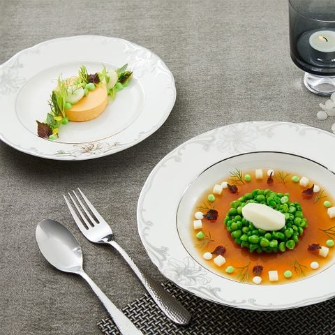  Bộ đồ ăn Âu-Á 45 sản phẩm - Đài Các IFP - Trang Trí Bạch Kim 