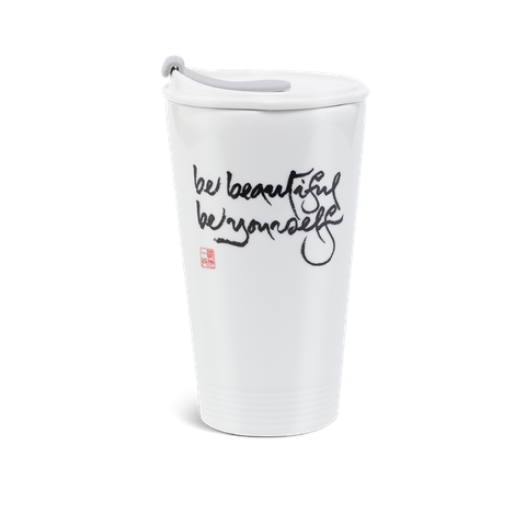  Ly sứ dưỡng sinh 0.48 L + nắp ống hút (K1) - Dưỡng Sinh - Be beautiful, Be yourself 