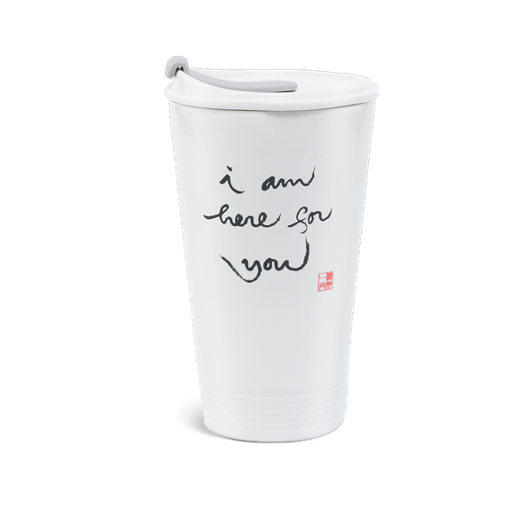 Ly sứ dưỡng sinh 0.48 L + nắp ống hút (K1) - I am here for you