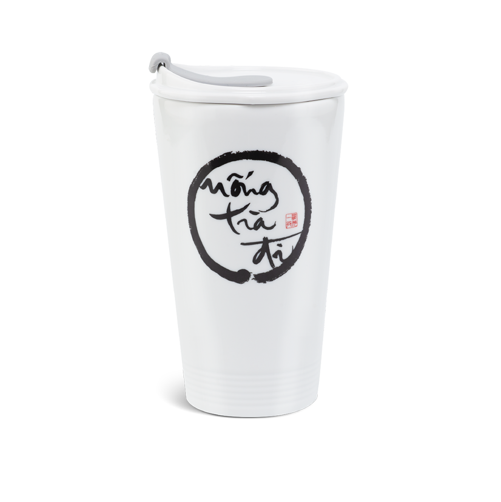 Ly sứ dưỡng sinh 0.48 l + nắp ống hút (k1) - dưỡng sinh - uống trà đi