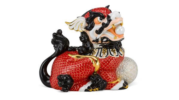 Kỳ Lân 24 cm (T) - Đỏ - Trang trí vàng 24k