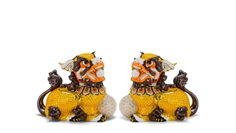  Cặp Kỳ Lân 24 cm - Vàng - Trang trí vàng 24k 