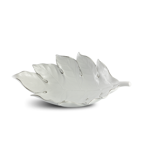  Dĩa trái cây Lá Sake 42.5 cm (Chỉ Bạch Kim) 