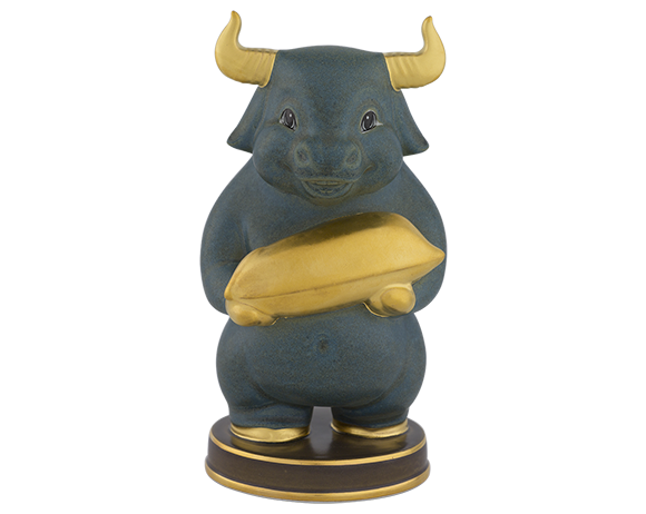 Trâu Như Ý 16cm Màu Hỏa Biến