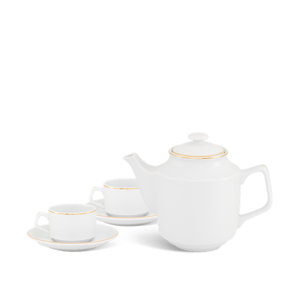 Bộ trà 0.7 L - Jasmine - Viền chỉ vàng