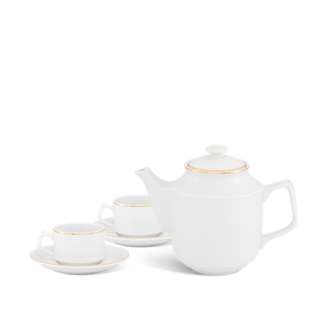  Bộ trà 0.7 L - Jasmine - Viền chỉ vàng 