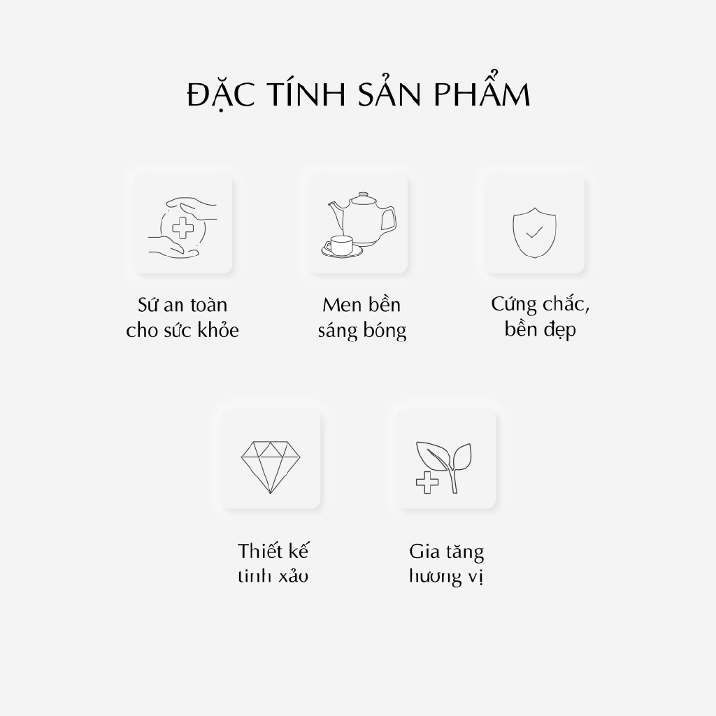 Bộ trà 0.8 L - Hoàng Cung - Chỉ Vàng