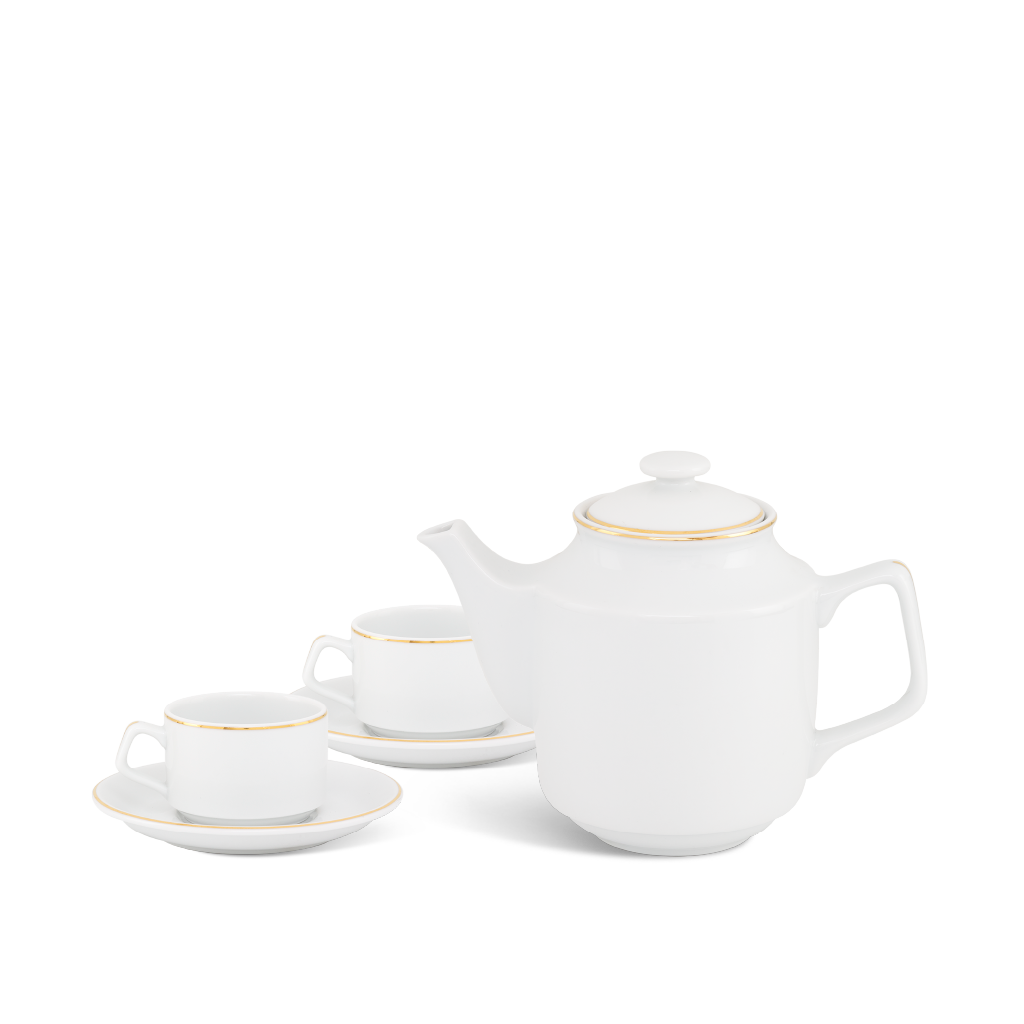 Bộ trà 1.1 l - jasmine - viền chỉ vàng