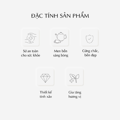  Bộ trà 0.65 L - Hoàng Cung - Chỉ Vàng 