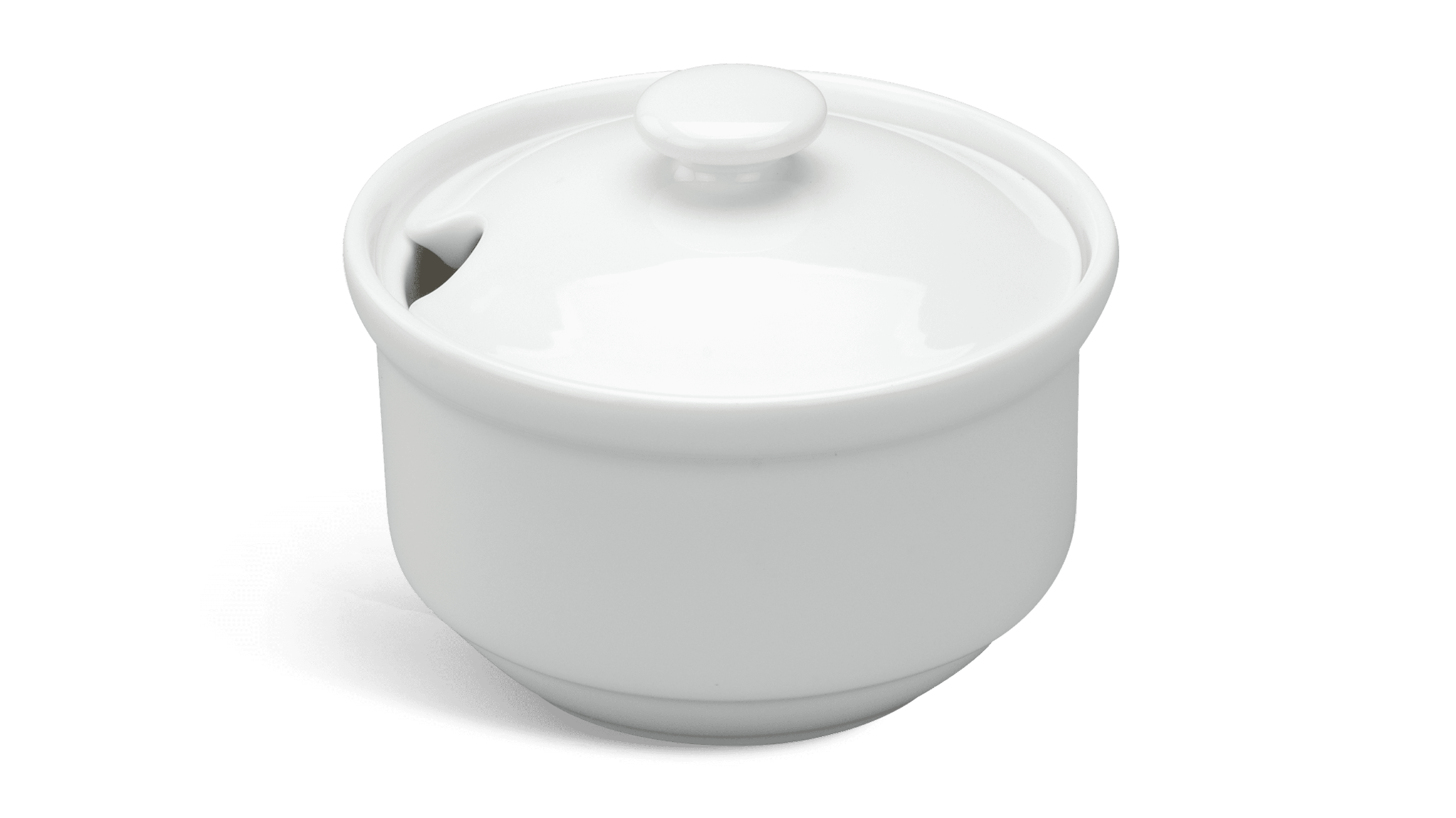 Chén đường 8 cm + nắp - jasmine - trắng