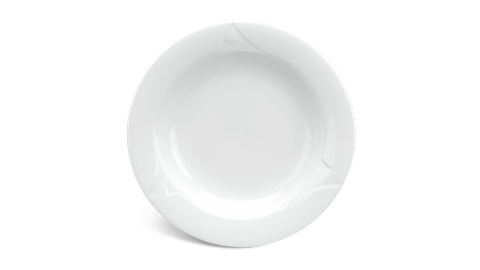  Dĩa súp 23 cm - Loa Kèn - Trắng 