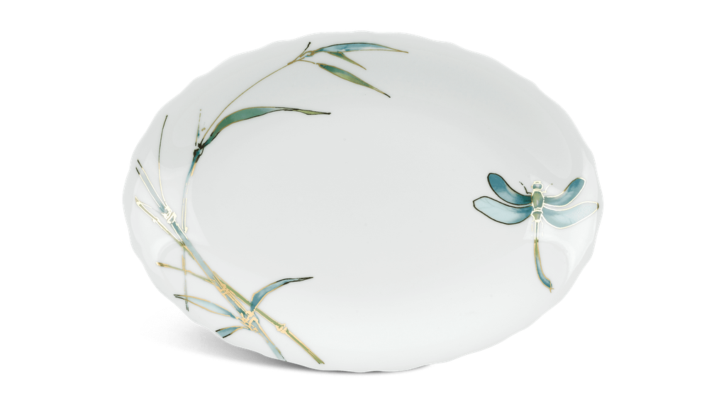 Dĩa oval 32 cm - Mẫu Đơn IFP - Thanh Trúc