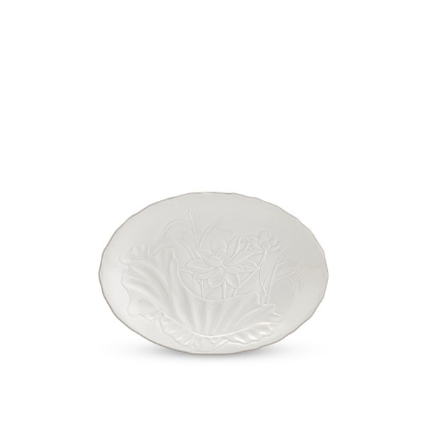 Dĩa oval 32 cm - Sen IFP - Chỉ Bạch Kim