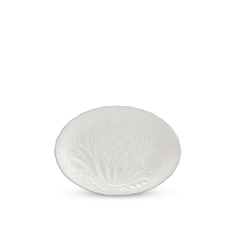  Dĩa oval 32 cm - Sen IFP - Chỉ Bạch Kim 