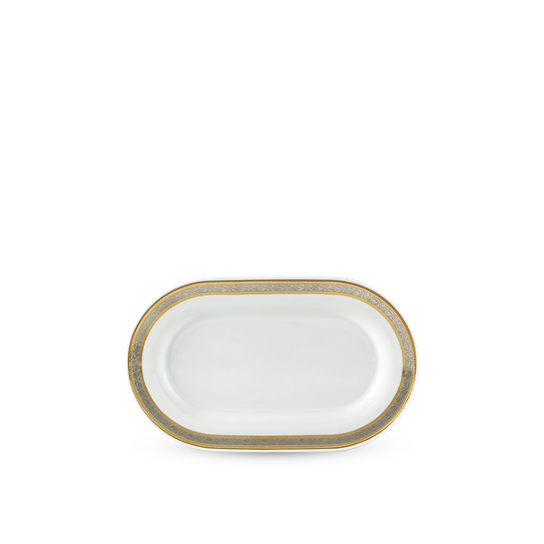 Dĩa oval 34 cm - Sago - Hoa Hồng