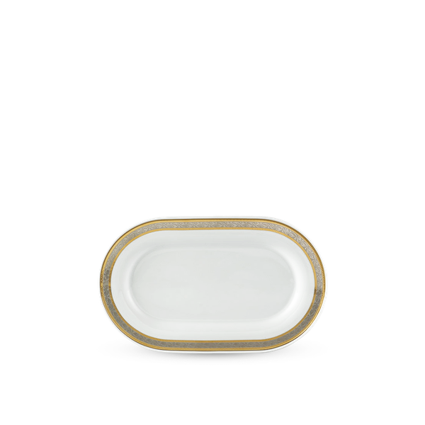 Dĩa oval 34 cm - Sago - Hoa Hồng