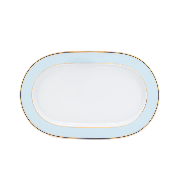 Dĩa oval 34 cm - Gastroline Xanh Ngọc