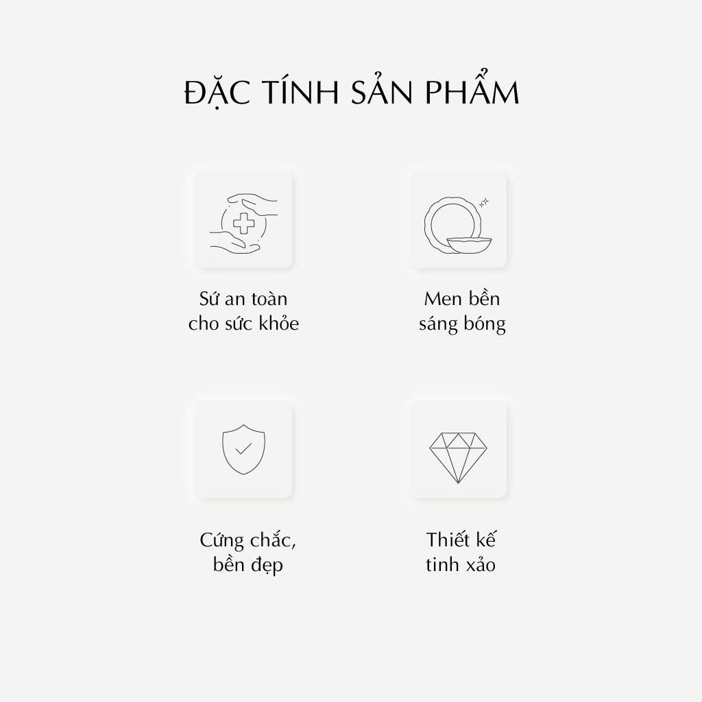 Bộ đồ ăn Âu-Á 45 sản phẩm - Đài Các - Trang Trí Bạch Kim