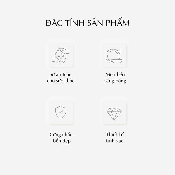 Bộ đồ ăn 6 người 32 sản phẩm - Đài Các - Trang Trí Bạch Kim