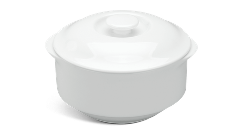  Thố cá nhân 9.7 cm + nắp - Jasmine - Trắng 