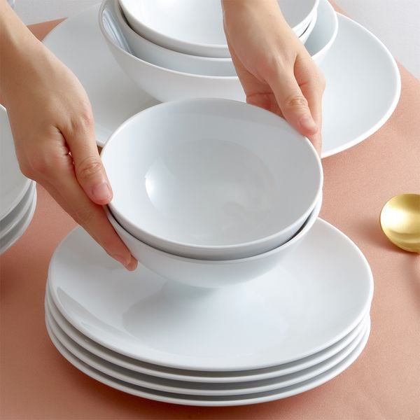 Bộ đồ ăn 09 sản phẩm - Daisy - Trắng