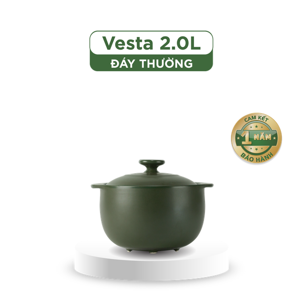 Nồi dưỡng sinh Vesta (Nồi tròn cao) 2.0 L + nắp (CK)