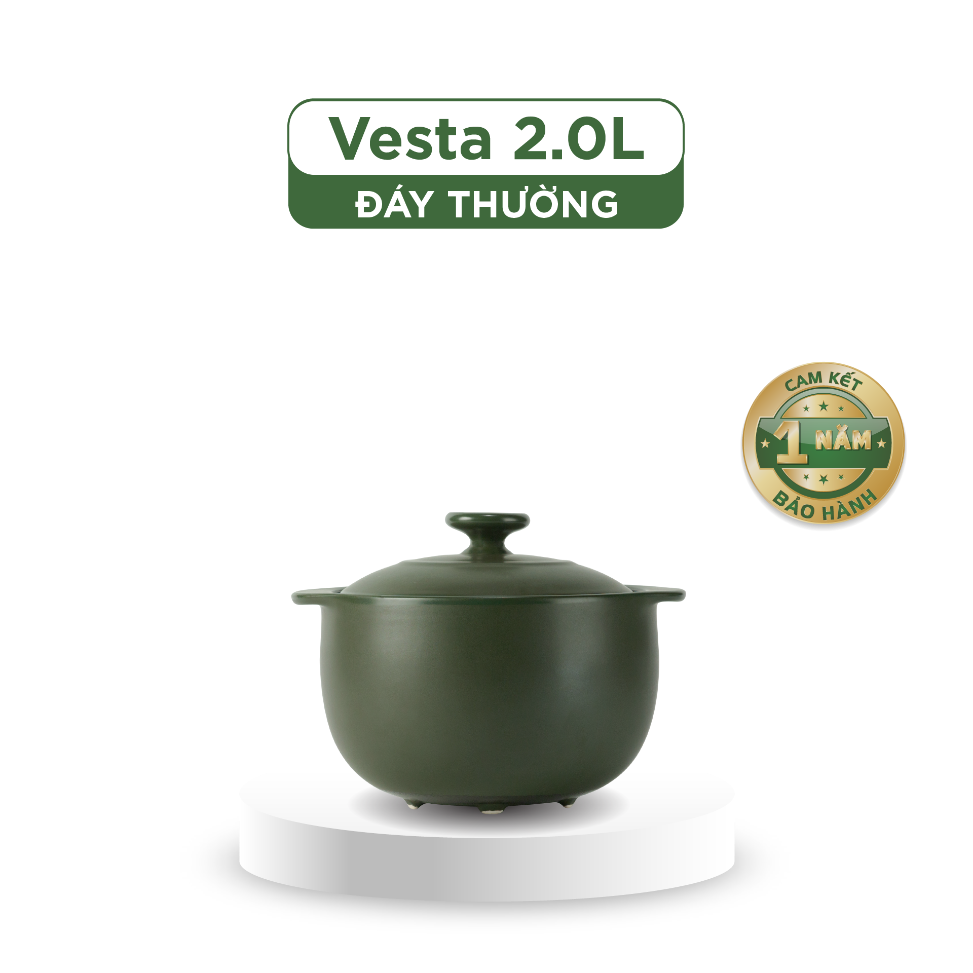 Nồi dưỡng sinh Vesta (Nồi tròn cao) 2.0 L + nắp (CK)