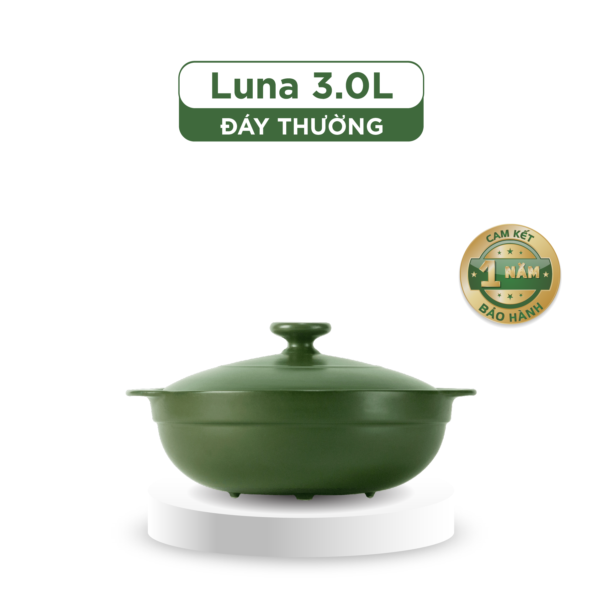 Nồi dưỡng sinh Luna (Nồi cạn) 3.0 L + nắp (CK)