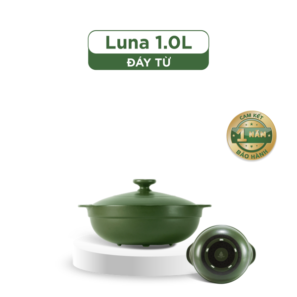 Nồi dưỡng sinh Luna (Nồi cạn) 1.0 L + nắp (CK) (bếp từ)