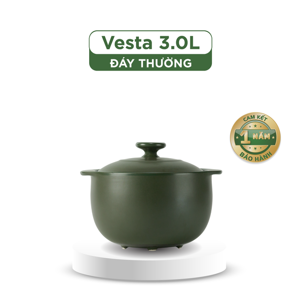 Nồi dưỡng sinh Vesta (Nồi tròn cao) 3.0 L + nắp (CK)