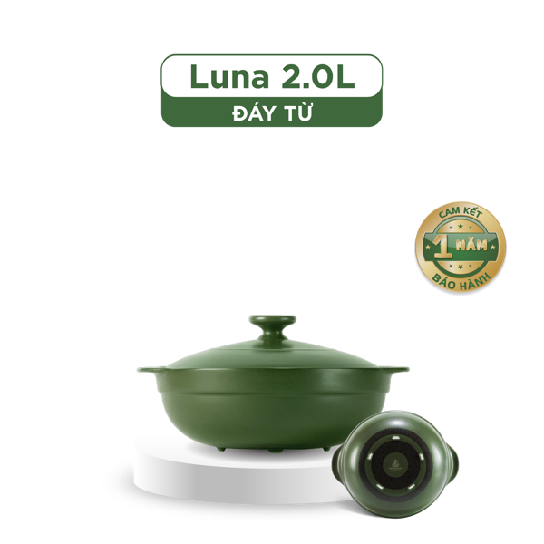 Nồi dưỡng sinh Luna (Nồi cạn) 2.0 L + nắp (CK) (bếp từ)