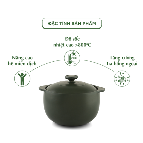  Nồi dưỡng sinh Vesta (Nồi tròn cao) 0.85 L + nắp 