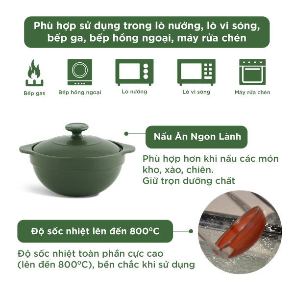 Nồi dưỡng sinh Luna (Nồi cạn) 0.35 L + nắp