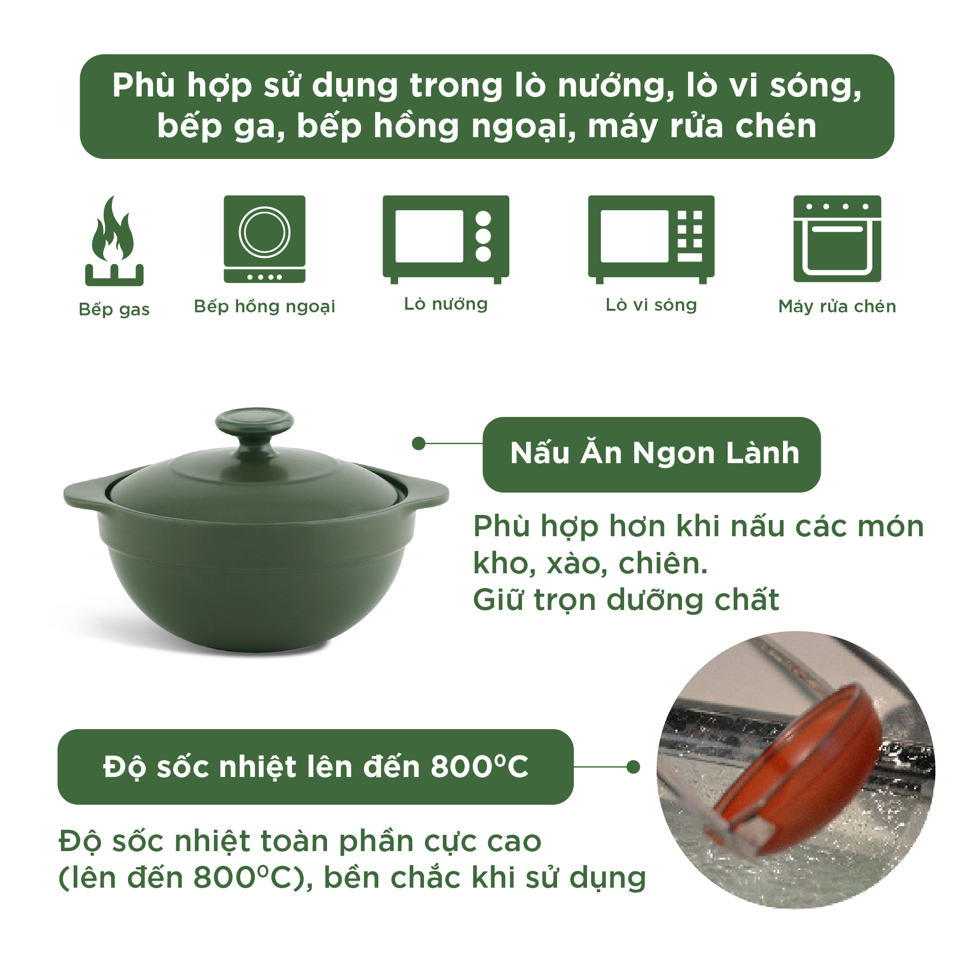 Nồi dưỡng sinh Luna (Nồi cạn) 0.35 L + nắp