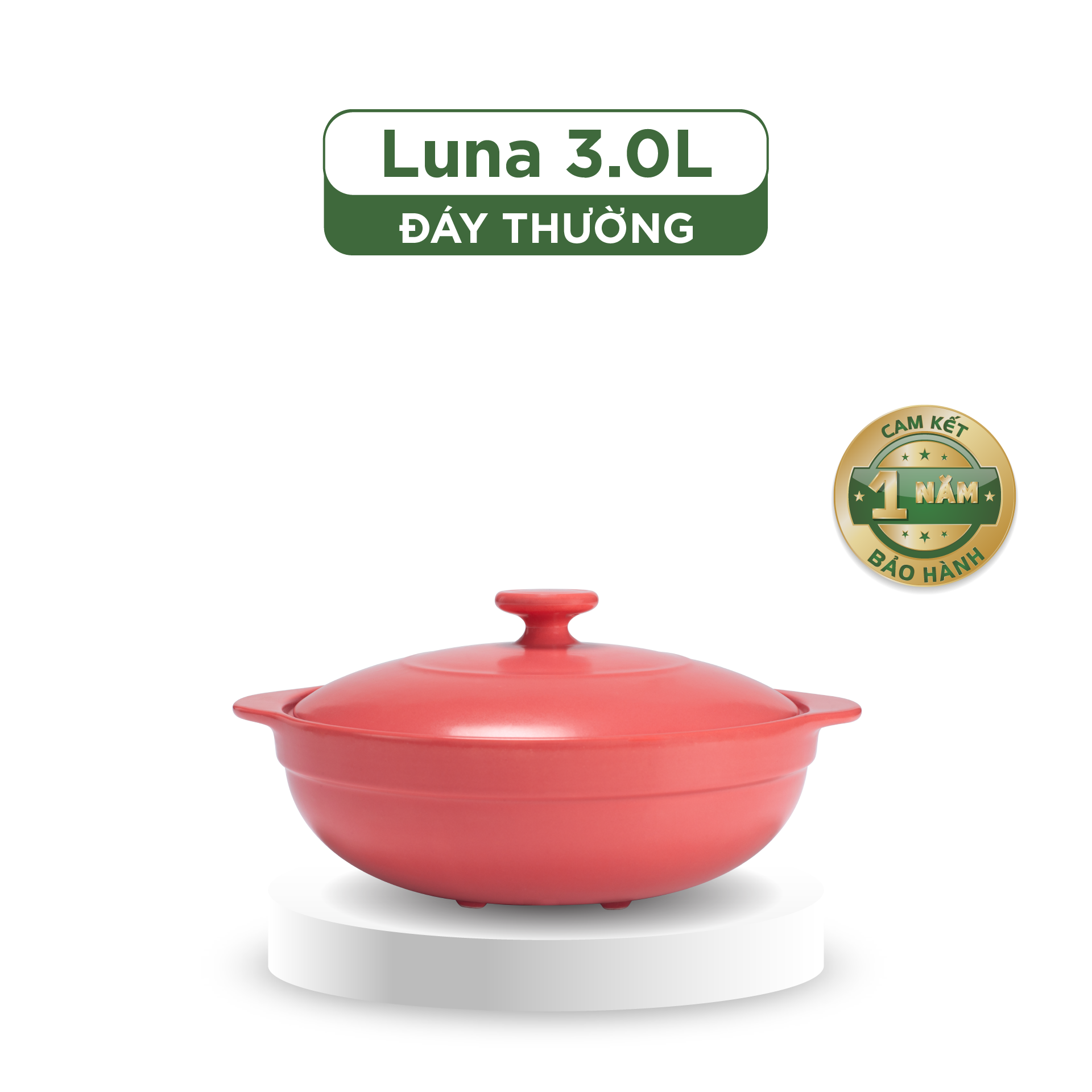 Nồi dưỡng sinh Luna (Nồi cạn) 3.0 L + nắp (CK)