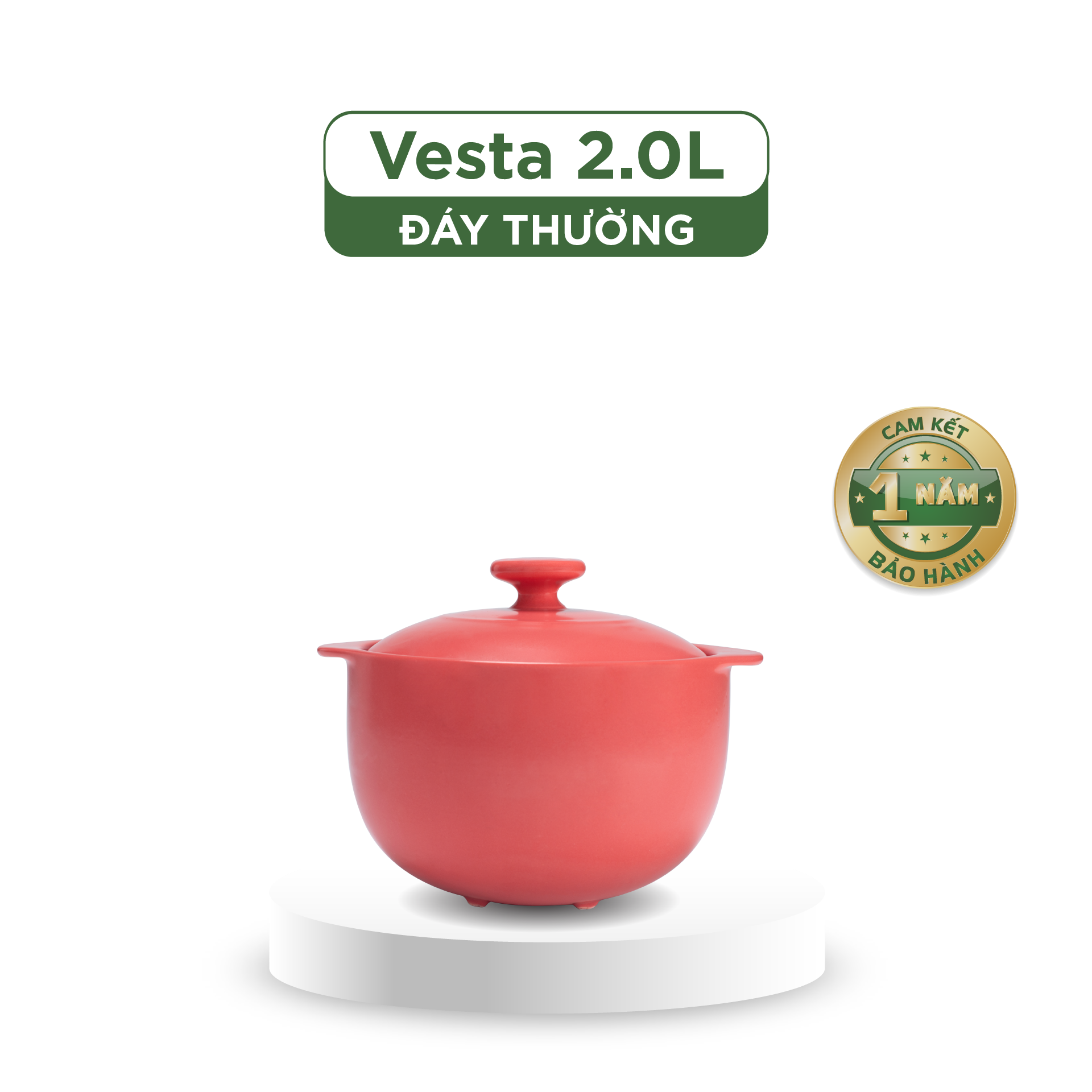 Nồi dưỡng sinh Vesta (Nồi tròn cao) 2.0 L + nắp (CK)