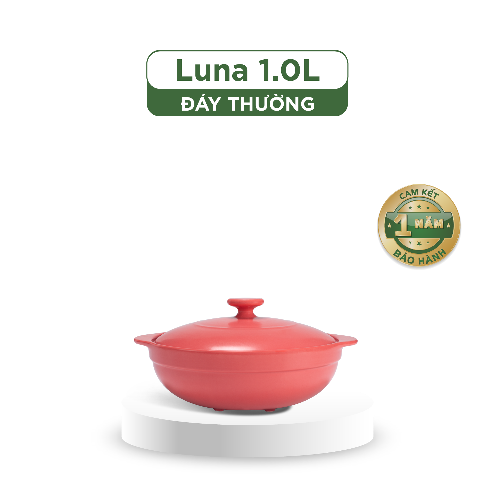 Nồi dưỡng sinh Luna (Nồi cạn) 1.0 L + nắp (CK)