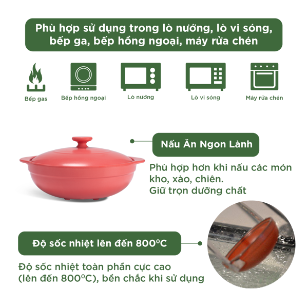 Nồi dưỡng sinh Luna (Nồi cạn) 3.0 L + nắp (CK)