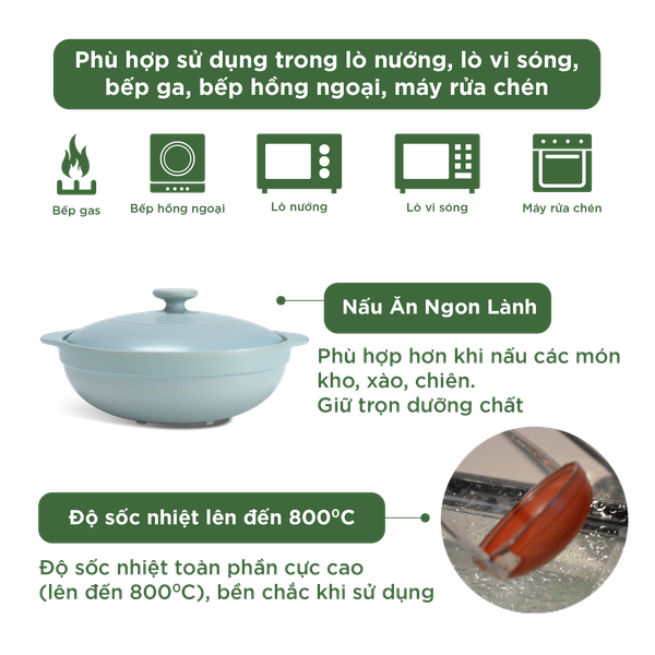 Nồi dưỡng sinh Luna 1.0 L + nắp (CK) - HealthyCook - Màu Xám 2